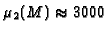 $\mu_2(M)\approx 3000$