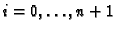 $i=0,\ldots,n+1$
