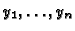 $y_1, \ldots,y_n$